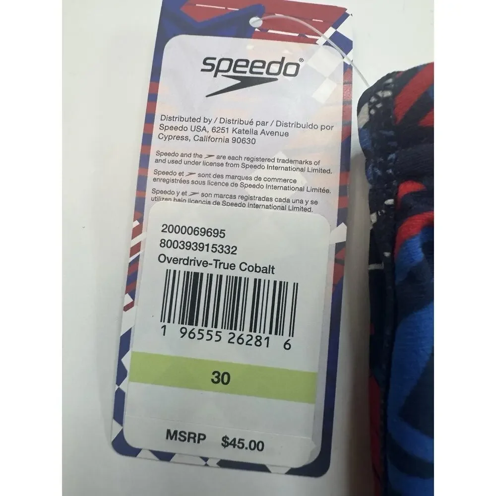 Speedo Endurance Overdrive True Cobalt Swim Briefs Men’s 30 NWT
